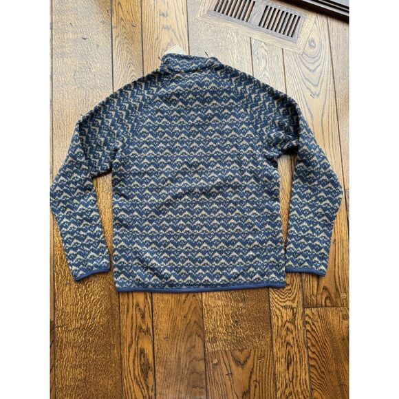 Patagonia Men's S Better Sweater 1/4 Quarter Zip Pullover Mountain Peak New Navy - Picture 5 of 5